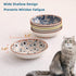Cat Food Bowls Whisker Fatigue Cat Bowl 5.5 Inches Ceramic Cat Bowl Set of 6 Small Cat Dishes for Indoor Cats Shallow Cat Plates for Wet Food Cute...