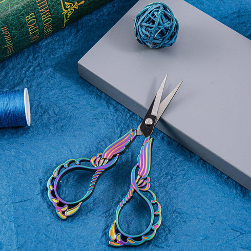 2-Pack Embroidery Scissors Kit with Covers - Cute Cut-Out Design Handles, Sharp Tips for Precise Cutting - Ideal for Craft, Sewing, and More...