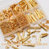 JOJOPLAY All Size Slider Clasp for Beading Slide Tube Cord Ends with Open Jump Rings Lobster Clasp Chain Extender Jewelry Finding Kit Bead Loom En...