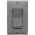 ENERLITES Single Pole Decorator Paddle Light Switch, Residential Grade, 15A 120V-277V, Gloss Finish, Grounding Screw, Back Insert and Side Termina...