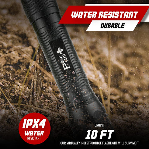 PeakPlus High Powered LED Flashlight LFX2000, Brightest High Lumen Light with 5 Modes, Zoomable and Water Resistant, Best Flashlights for Camping,...