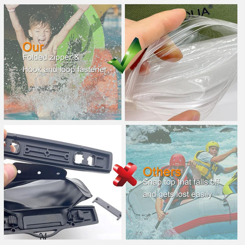 Large Waterproof Phone Pouch 2 Pack, IPX8 Waterproof Cell Phone Case Dry Bag Compatible with iPhone 15 14 13 12 11 Pro Max/Galaxy S23 Ultra S22 Pi...