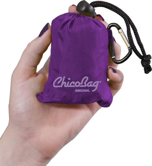 ChicoBag Original Compact Reusable Grocery Bag w/Attached Pouch and Carabiner Clip | Perfect for Shopping, Travel, Organization | Eco-Conscious Pa...