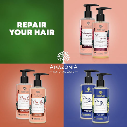 All Natural Hair Repair Shampoo for Men & Women- Moisturizing Shampoo for Dry Hair- Paraben & Sulfate-free Shampoo with Seaweed & Cupuacu for Inte...