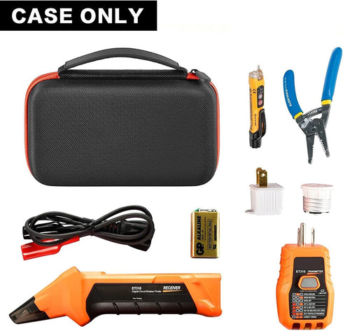 Case Compatible with Klein Tools 80016/ ET310 Circuit Breaker Finder Tool Kit for RT250 GFCI Receptacle Tester Electrical Tools Bag Storage Organi...