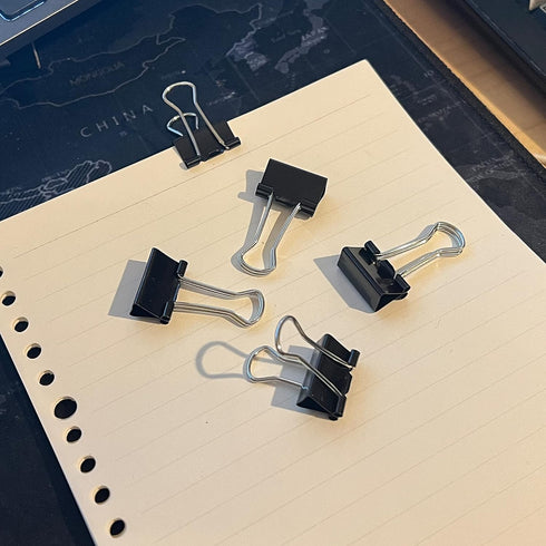 Binder Clips Small Metal Clamp 0.75 inch / 19 mm (Black, 20-PCS)...