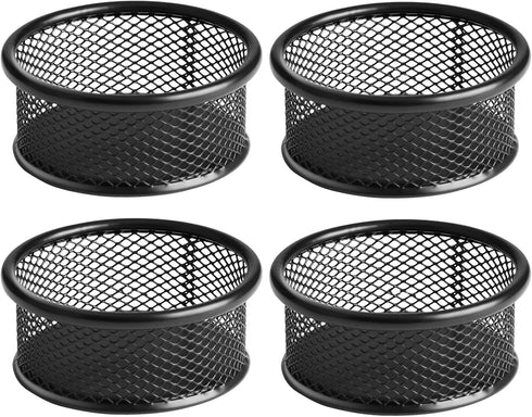 Paper Clip Holder, Paperclip Holders for Desk, Mesh Paper Clip Holder for Desk Binder Wire Mesh Bowls, Paper Clip Dispenser Organizer for Holding ...