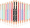 Jutom 16Pcs Fancy Pens for Women Glitter Ballpoint Pens Pretty Cute Sparkly Pen Metal Retractable Writing Pen Black Ink Medium Point 1.0 mm Journa...