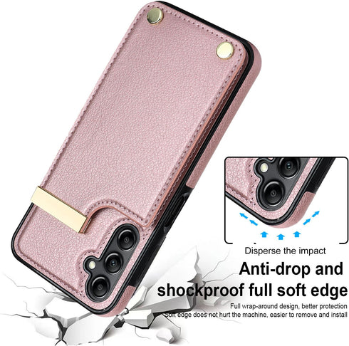 Asuwish Phone Case for Samsung Galaxy A14/M14 5G Wallet Cover with Tempered Glass Screen Protector and Leather Purse Credit Card Holder Slot Cell ...