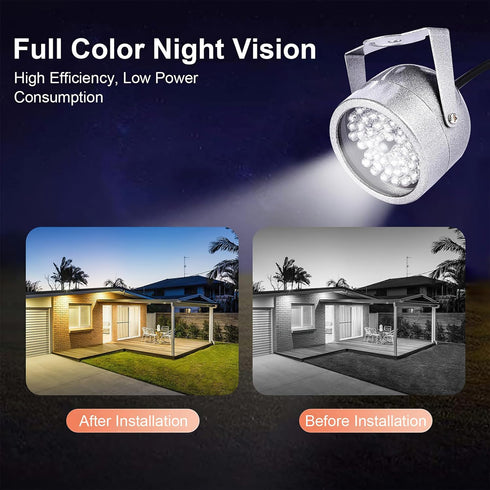 Camera IR Light 48 LED IR Illuminators Lights Waterproof Infrared Night Visionss Light for Security CCTV Camera...