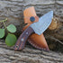 Hunting Knife with Leather Sheath 6-inches Full-tang Fixed Blade Tactical Handmade Damascus Knife, Ideal for Skinning, Outdoor Camping, Hiking, Hu...