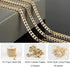 Jabogrii 5 Meters Gold Plated Aluminum Jewelry Making Chains Curb Cuban Chain for Jewelry Making DIY Craft Chain Jewelry Findings...