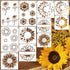Large Sunflower Stencils for Painting Small Sunflower Paint Stencils for Painting on Wood Burning Art Craft Canvas Furniture Wall (11sunflower)...
