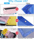 Pencil Pouches for 3 Ring Binder, 2 Pack Binder Pencil Case with Zipper Puller, 2-Tier Clear Window Oxford Pencil Holder Stationery Organziers Bag...