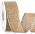 Ribbli Burlap Wired Edge Ribbon,1-1/2 Inch x 10 Yard,Natural,Solid for Big Bow,Wreath,Tree, Outdoor Decoration...