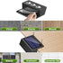 2PACK Solar Fence Lights Outdoor, 80 Lumens Warm Light Solar Wall Lights 3 Modes Bright Lens LED Waterproof, Dusk to Dawn Deck Light for Patio/Bac...
