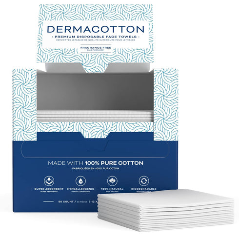 Disposable Cotton Face Towels – Super Soft Face Wipes, Hypoallergenic Makeup Remover Wipes, Suitable for All Skin Types Including Sensitive Skin –...