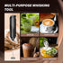 Simple Deluxe Milk Frother Handheld with Stainless Steel Stand Battery Operated Whisk Drink Mixer for Coffee, Frappe, Latte, Matcha, Black Handhel...