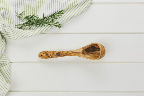 Naturally Med - 12" Olive Wood Soup Ladle - Wooden Ladle, Cooking Spoon, Gravy Ladle. For Cooking, Serving, Stirring. Handcrafted of Olive Wood....