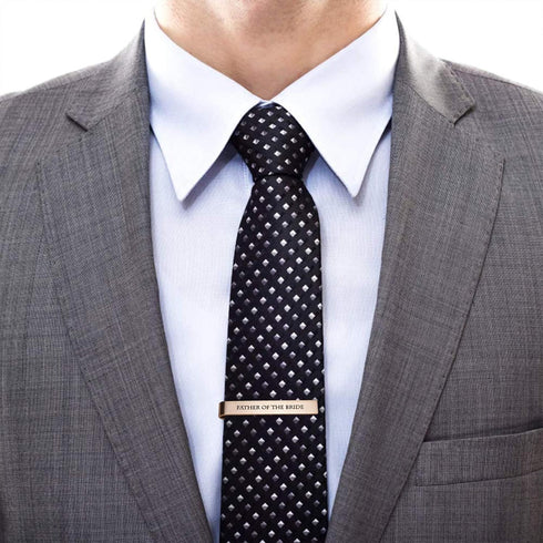 Father of the Bride and Groom Gifts - Wedding Tie Clips for Groomsmen From the Bride - Stainless Steel Tie Bars...