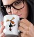 3dRose "Funny Moose With Lacrosse Stick Art" Two Tone Black Mug, 11 oz, Black...