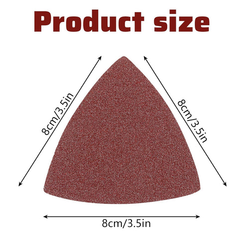 55Pcs Oscillating Tool Sanding Pad Triangle Sanding Pads Set 60/80/100/120/240 Multitool Sandpaper, Grit Fit for Finishing Wood Sanding Plaster...