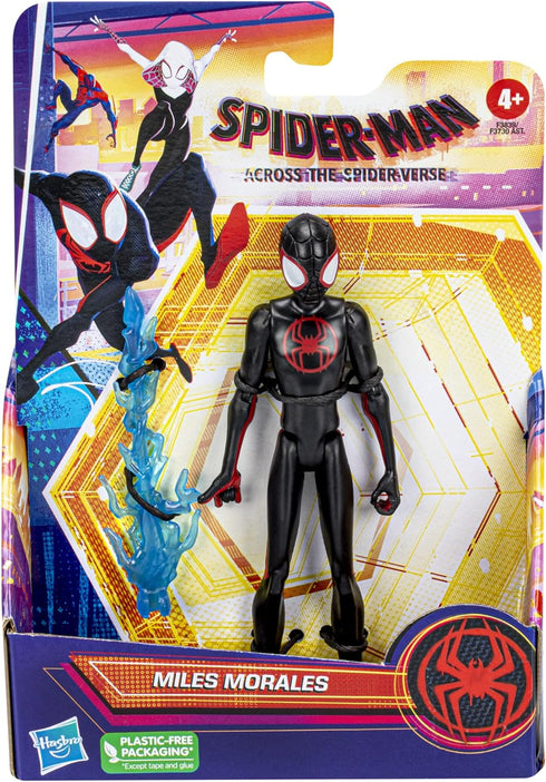 Marvel Spider-Man Across The Spider-Verse Miles Morales, 6-Inch-Scale Action Figure with Web Accessory, Toys for Kids Ages 4 and Up...