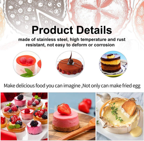 Cookie Cutters - Biscuit Cutters/Stainless Steel Dumpling Cutters/Cake Pastry Cutters/Cake Cookie Scone Cutters Molds stamps for Cooking Baking (3...