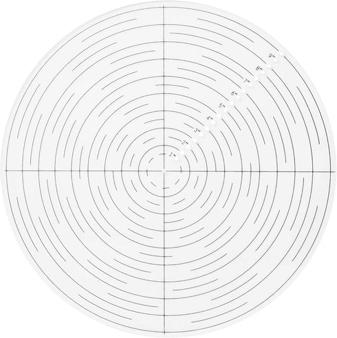 Fulton 10" Round Center Finder Compass Clear Acrylic for Drawing Circles, Lathe Work and Woodturners. Ideal For Locating Center on Logs and Genera...