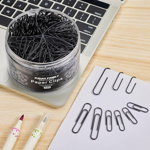 500pcs Paper Clips Assorted Sizes, Small, Medium and Large?1.1inch, 1.3inch and 2inch) Paper Clips, Vinyl Coated Paperclips for Office, School, Ho...
