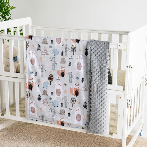 Baby Blanket for Boys Girls Super Soft Blanket,Fluffy Warm Lightweight Baby Receiving Blankets,Double Layer with Dotted Backing for Toddler Nurser...