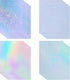 32 Sheets Holographic Sticker Paper Clear Vinyl Self Adhesive Waterproof Rainbow Transparent Overlay Film A4 Size Holographic Overlay with 4 Style...