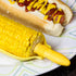 Chef Craft Select Plastic Corn Cob Dishes with Holders, 8.5 inch 2 dishes 4 corn cob holders, Yellow...