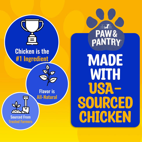 Paw & Pantry 5" Soft & Chewy USA-Chicken Wrapped Sticks for Dogs - Pack of 8 Rawhide Free Chicken Dog Treats - Grain-Free & Highly Digestible Chic...