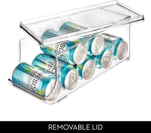iDesign Soda Can Organizer with Lid for Pantry or Refrigerator - Clear - Made in USA...
