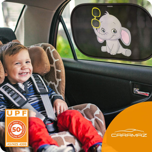Car Window Shade for Baby with Certified UV-Protection 2 Pack - 20"x12"...