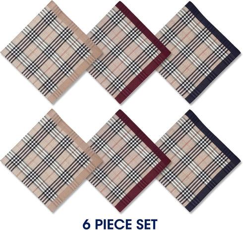 Selected Hanky 100% Cotton Men's Handkerchief 6 Piece Gift Set...
