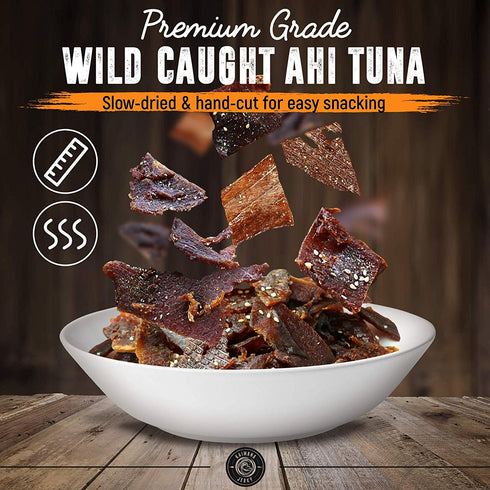 Kaimana Jerky - Hawaiian Warrior Ahi Tuna Jerky 3 Pack - Premium Fish Jerky Made in the USA. All Natural and Wild Caught....
