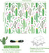 Cactus Wrapping Paper for Women Men, Green Cacti with Pink Yellow Flowers Tropical Gift Wrap Paper, 19.7x27.5 Inch Folded Flat Green Plant Art Pap...