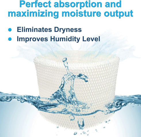 HQRP 2-Pack Wick Filter Compatible with Kaz 3000, 3300, 3400, EV710 Evaporative Humidifers, WF1 WF-1 Replacement