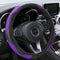 Car Steering Wheel Cover, 15 inch Microfiber Leather Carbon Fiber Soft Anti-Slip Breathable, Universal Size Elastic Car Accessory for Most Cars (P...