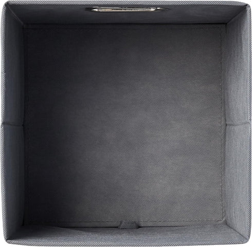 Amazon Basics Collapsible Fabric Storage Cubes with Oval Grommets - 6-Pack, Light Grey, 10.5 x 10.5 x 11 inches...