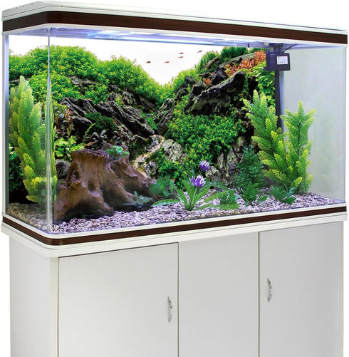 AWERT 72x18 inches Stone Aquarium Background Aquatic Plant River Bed & Lake Fish Tank Background Seaweed Aquarium Background Vinyl Background...
