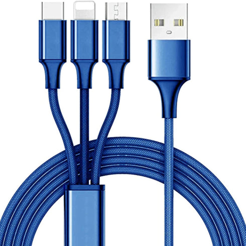 3 in 1 USB Charging Cable - 10 ft Long Multi USB Charging Cables for Multiple Devices - Universal Cell Phone Charger Cord for Android & iDevice - ...