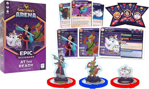 Disney Sorcerer’s Arena: Epic Alliances At The Ready Expansion | Featuring Robin Hood, Mrs. Potts, and Mulan | Officially Licensed Disney Strategy...
