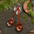 5Pcs Soup Spoons, Wood Soup Spoons Wooden Spoons for Eating Asian Soup Spoon Japanese Style Ramen Noodle Soup Spoons Soup Ladle(Brown)...