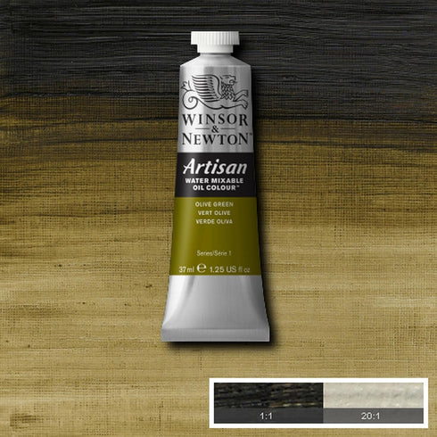 Winsor & Newton Artisan Water Mixable Oil Colour, 1.25-oz (37ml), Olive Green...