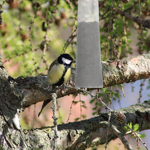 5 Pieces Thistle Sock Bird Feeder Thistle Seed Feeder Socks Thistle Feeder for Finches Finch Feeder Mesh Socks Bird Sack Feeders with Folding Food...