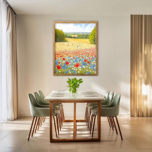 Posterizer 1 pcs-serene meadow scene in classic oil painting art style 4-Collectibles & Fine Art-Landscape & Nature Art-Gift for Men Women Teens- ...