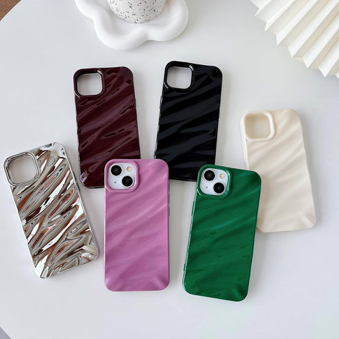 Caseative for iPhone 14 Case,Water Ripple Pattern Curly Wave Shape Soft Compatible with iPhone Case (iPhone 14,White)...
